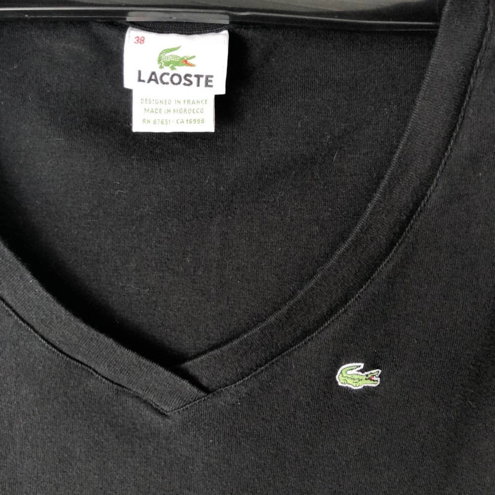 Lacoste 38 slim fit v-neck t-shirt NWOT